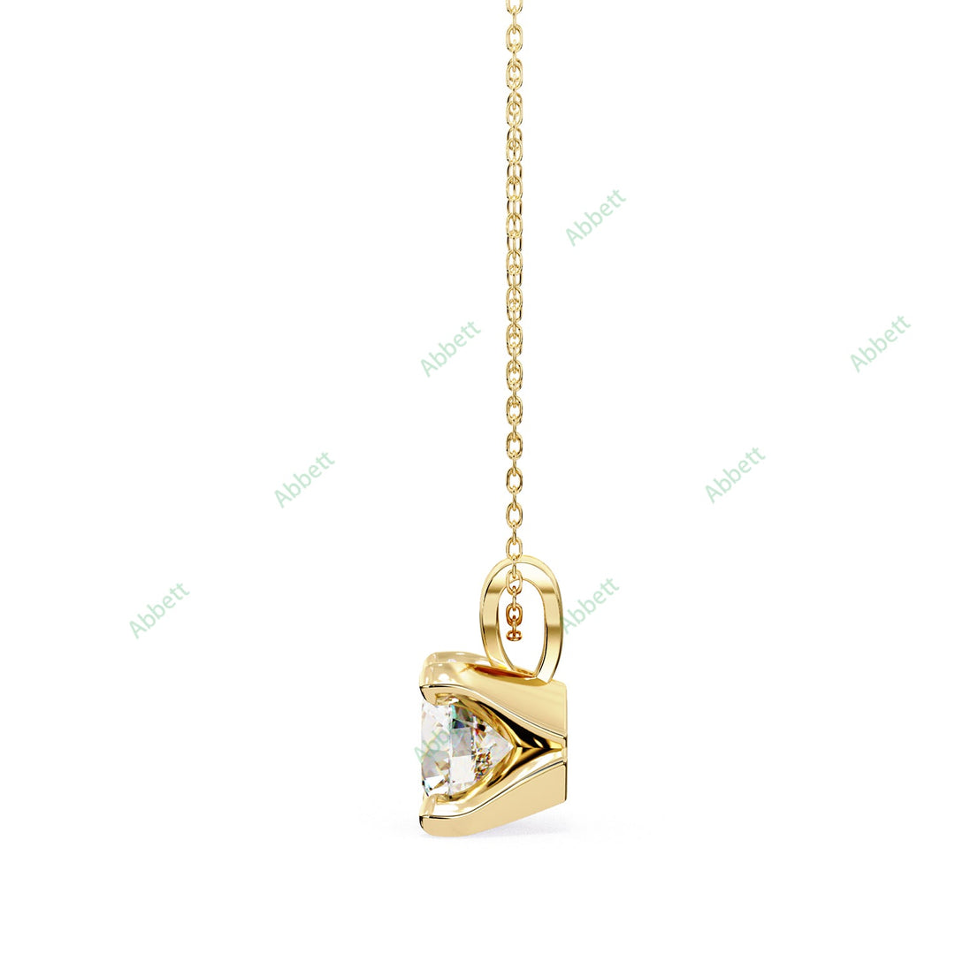 Round Solitaire Pendant PE1241