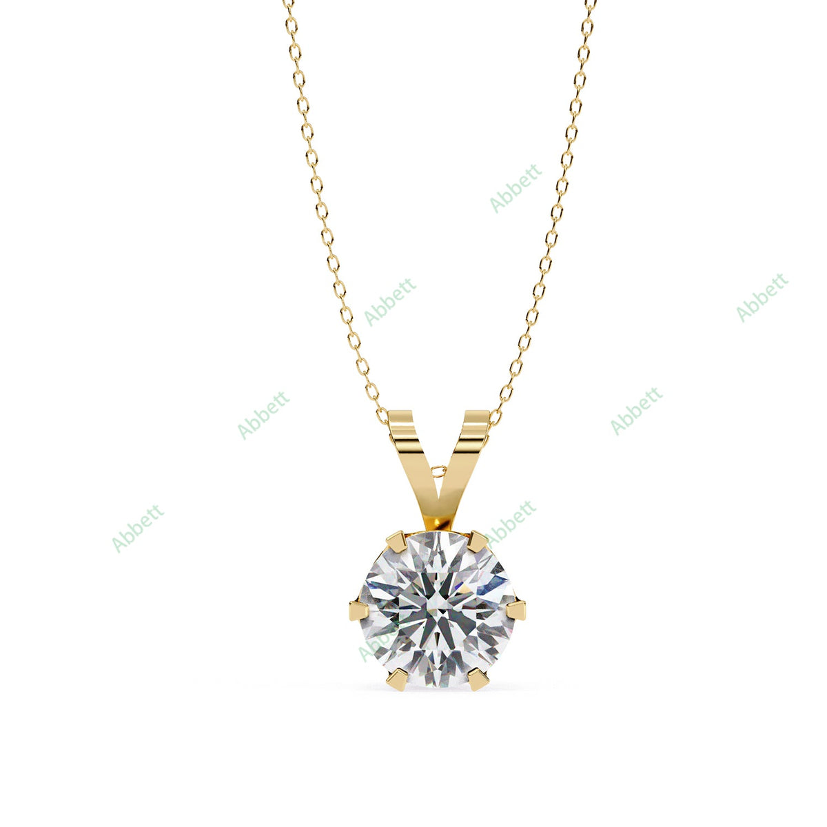Bezel Solitaire Pendant PE1242