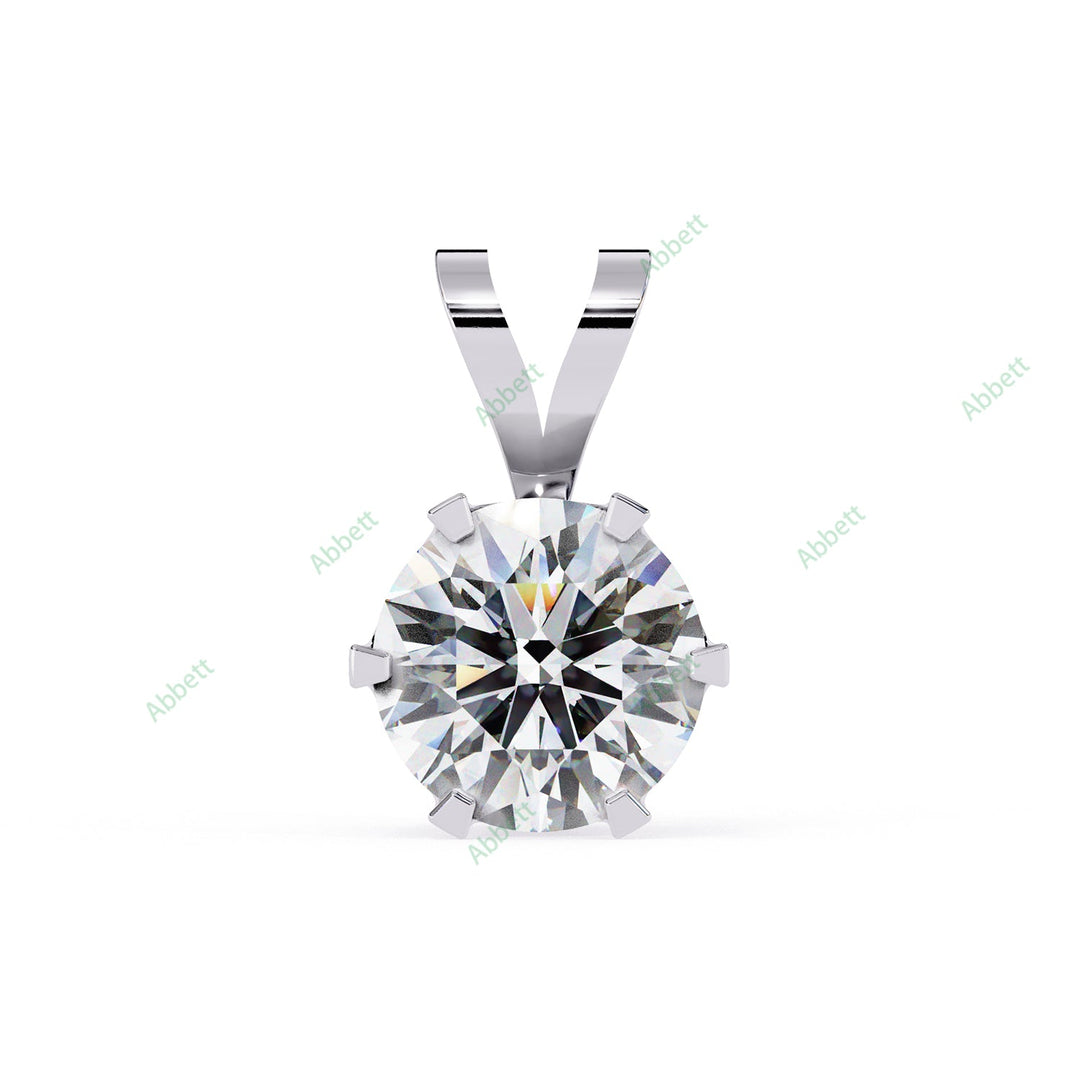 Round Solitaire Pendant PE1242