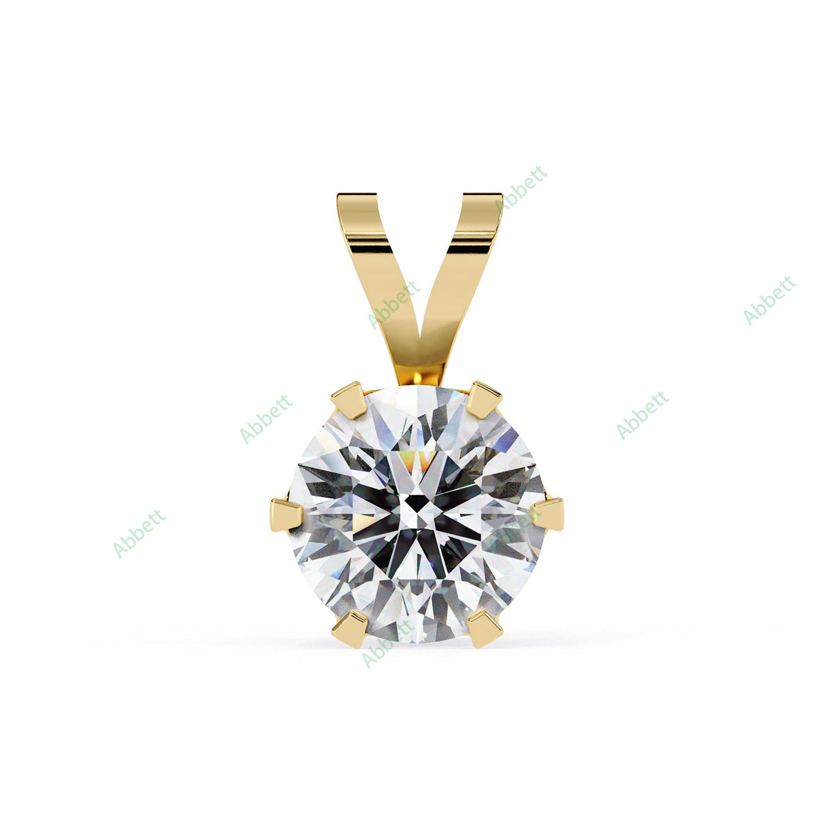 Bezel Solitaire Pendant PE1242