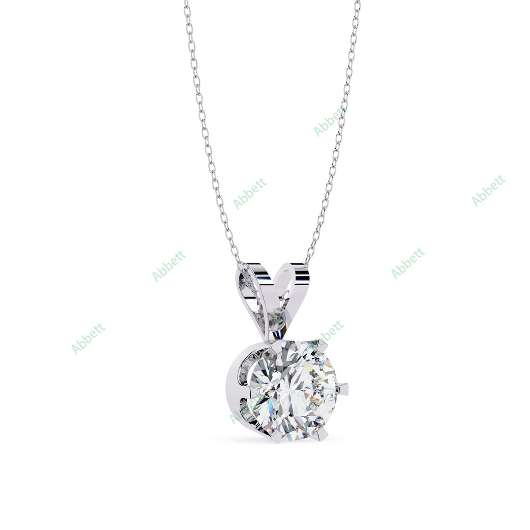 Round Solitaire Pendant PE1242