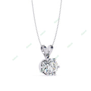 Round Solitaire Pendant PE1242