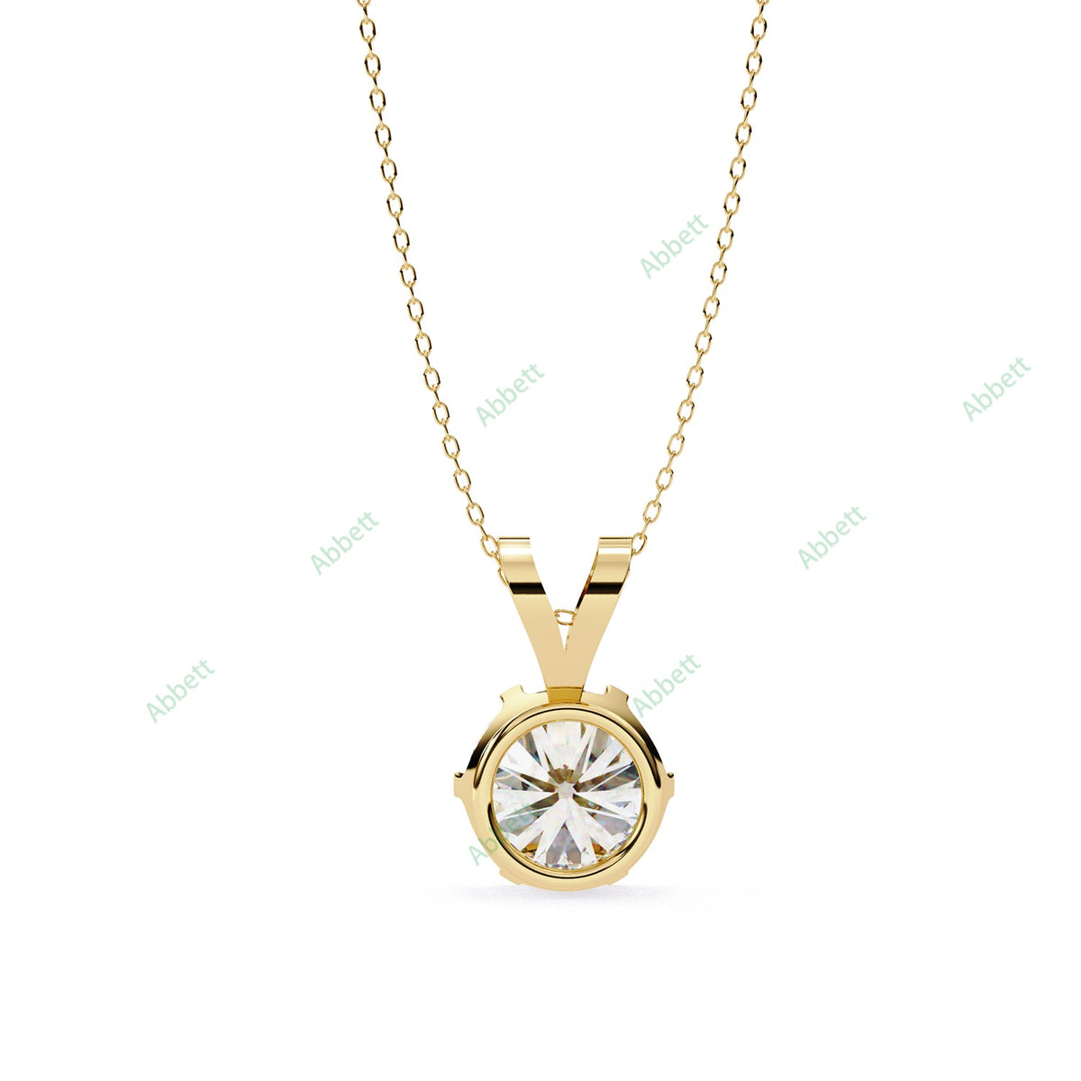 Bezel Solitaire Pendant PE1242