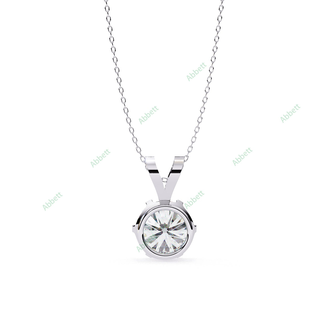 Bezel Solitaire Pendant PE1242