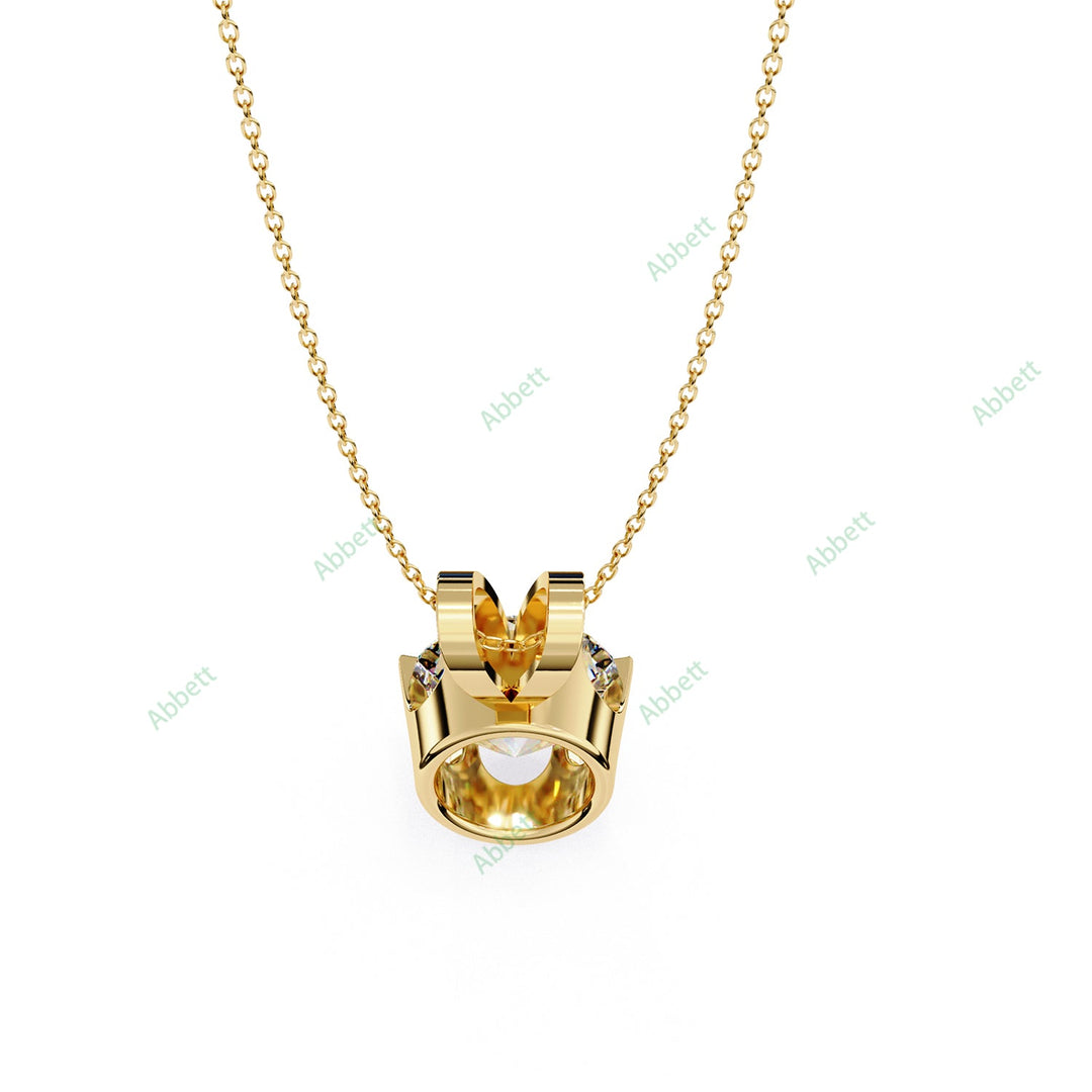 Round Solitaire Pendant PE1242