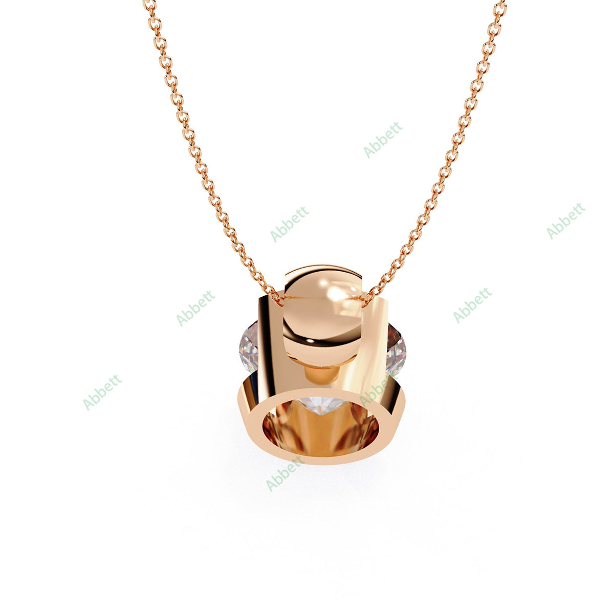 Bezel Solitaire Pendant PE1243