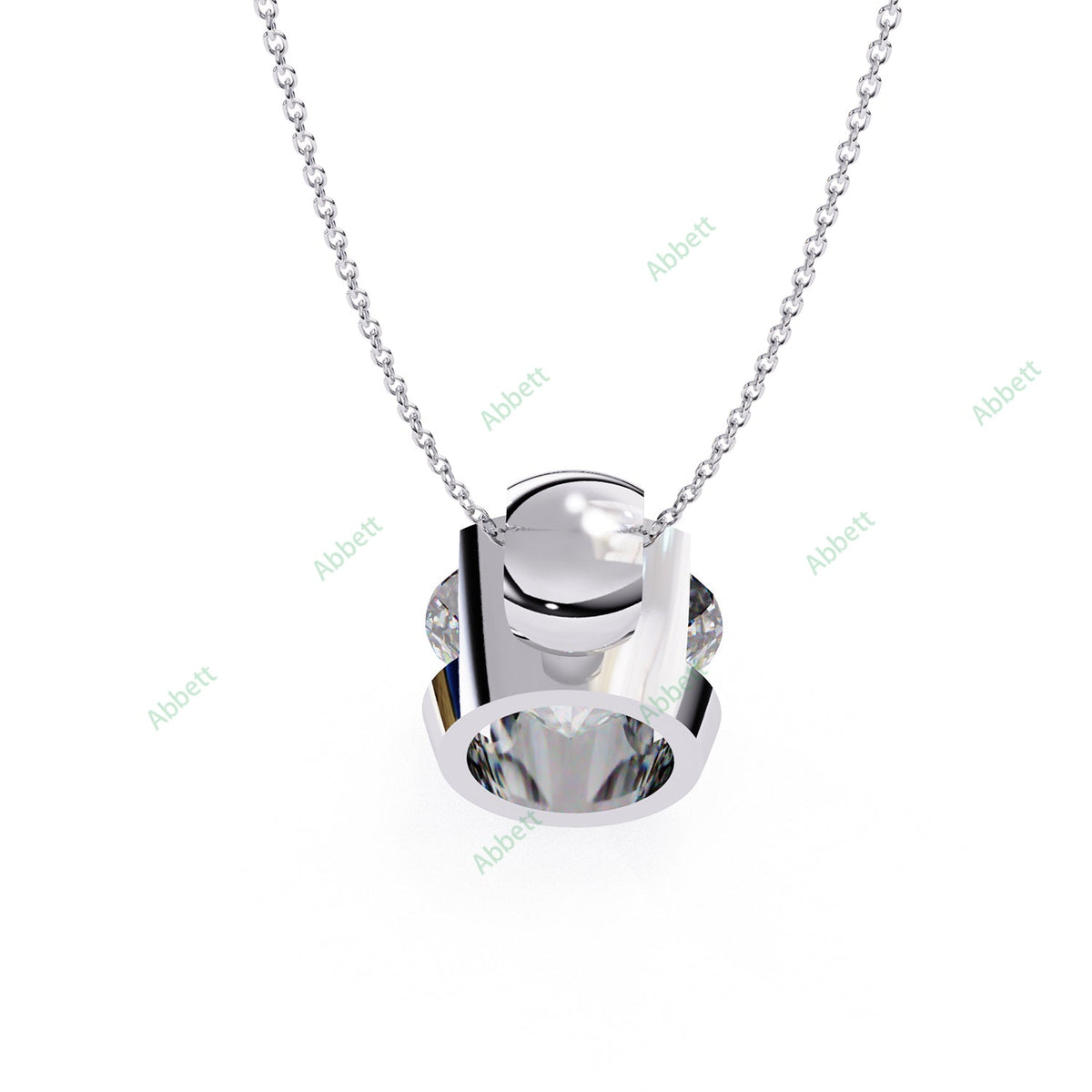 Bezel Solitaire Pendant PE1243