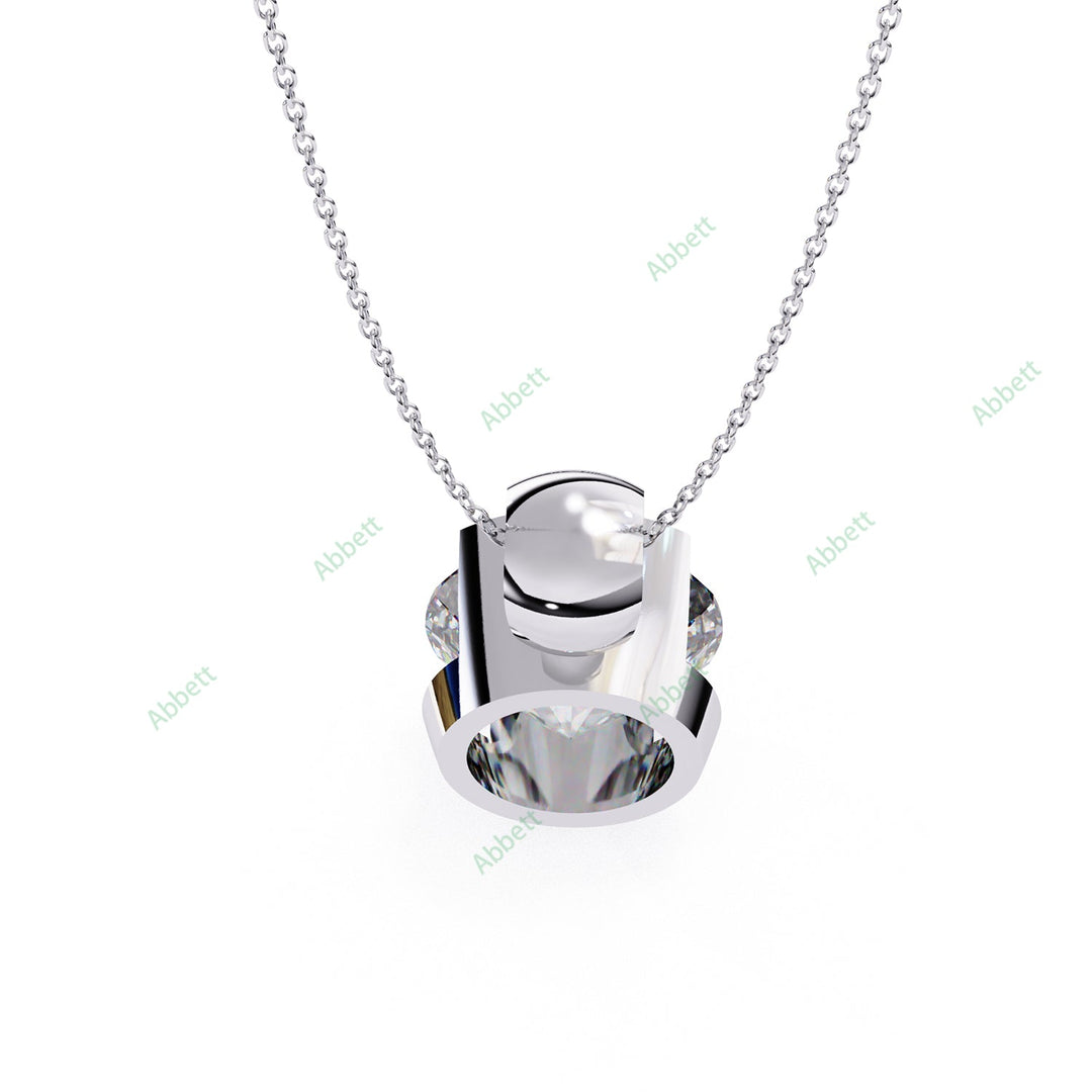 Round Solitaire Pendant PE1243