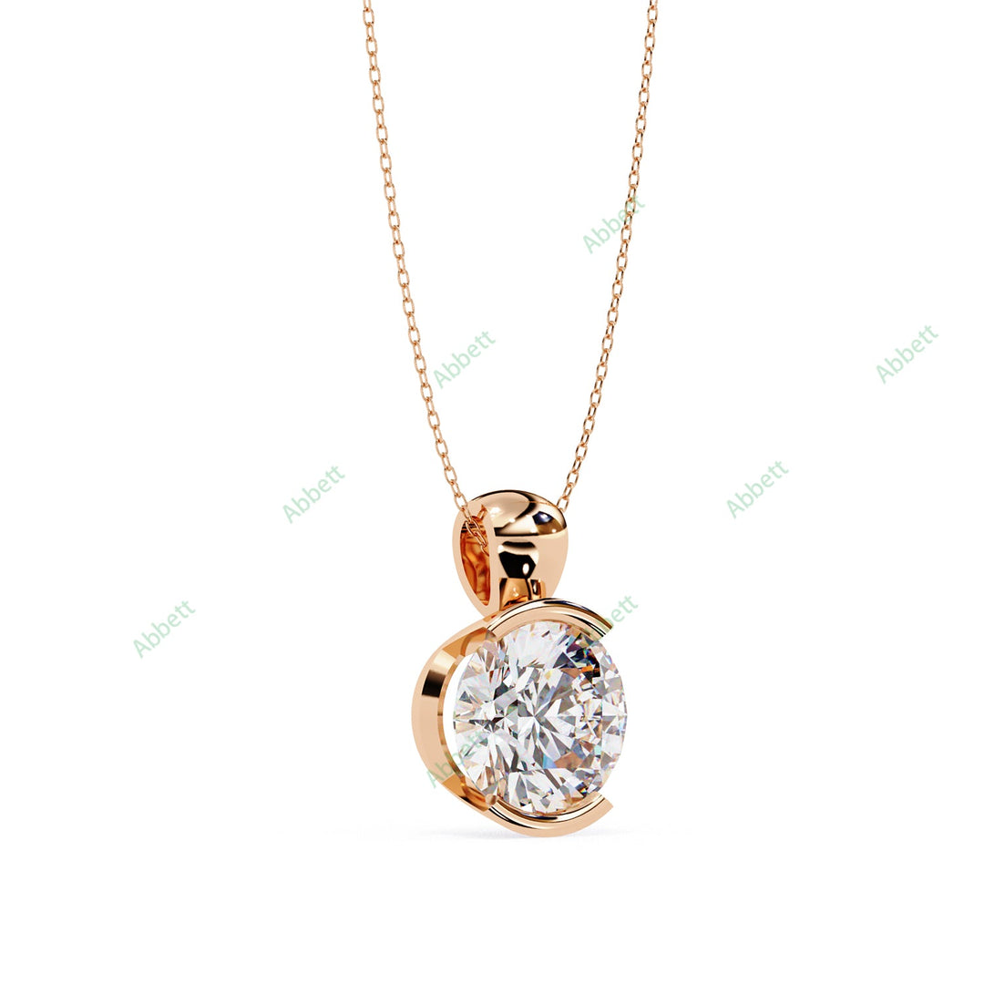 Round Solitaire Pendant PE1243
