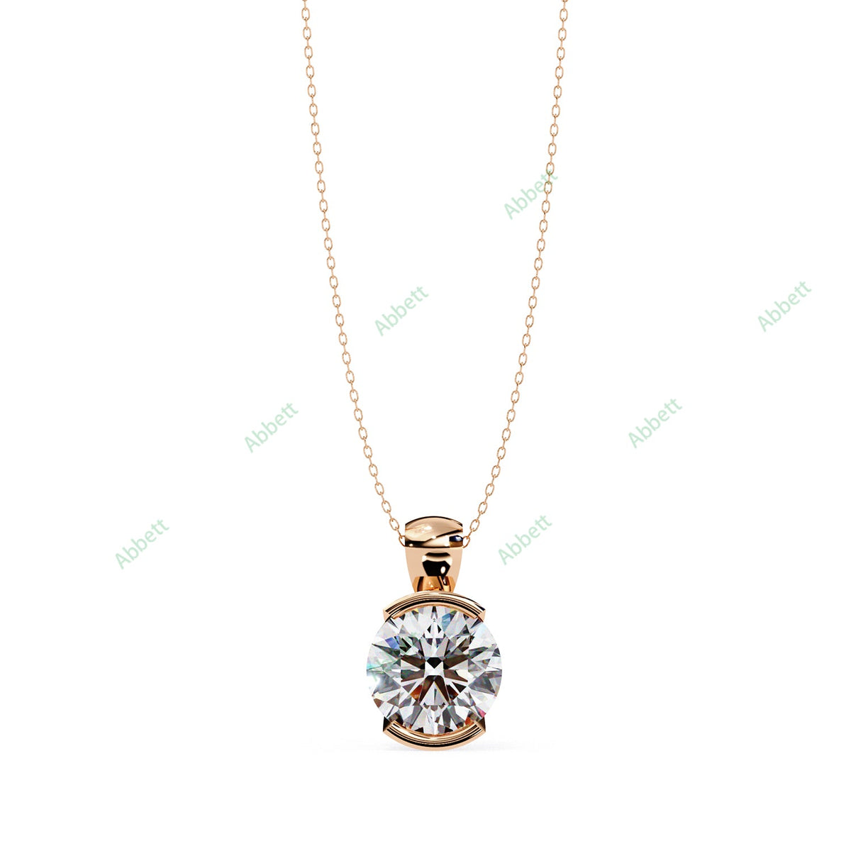 Bezel Solitaire Pendant PE1243