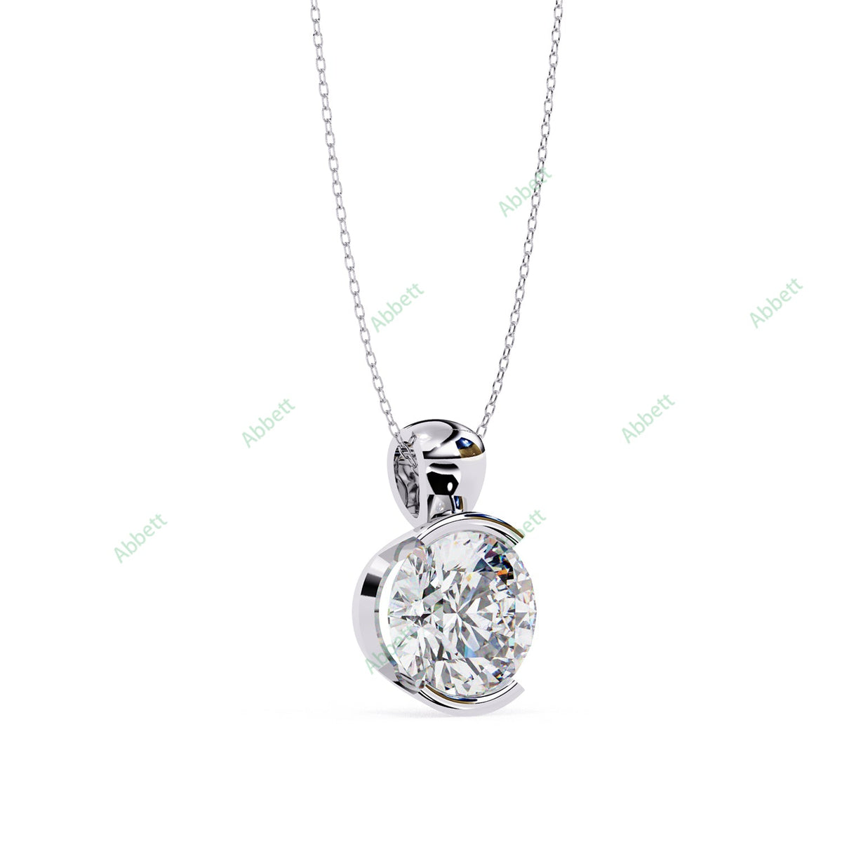 Bezel Solitaire Pendant PE1243