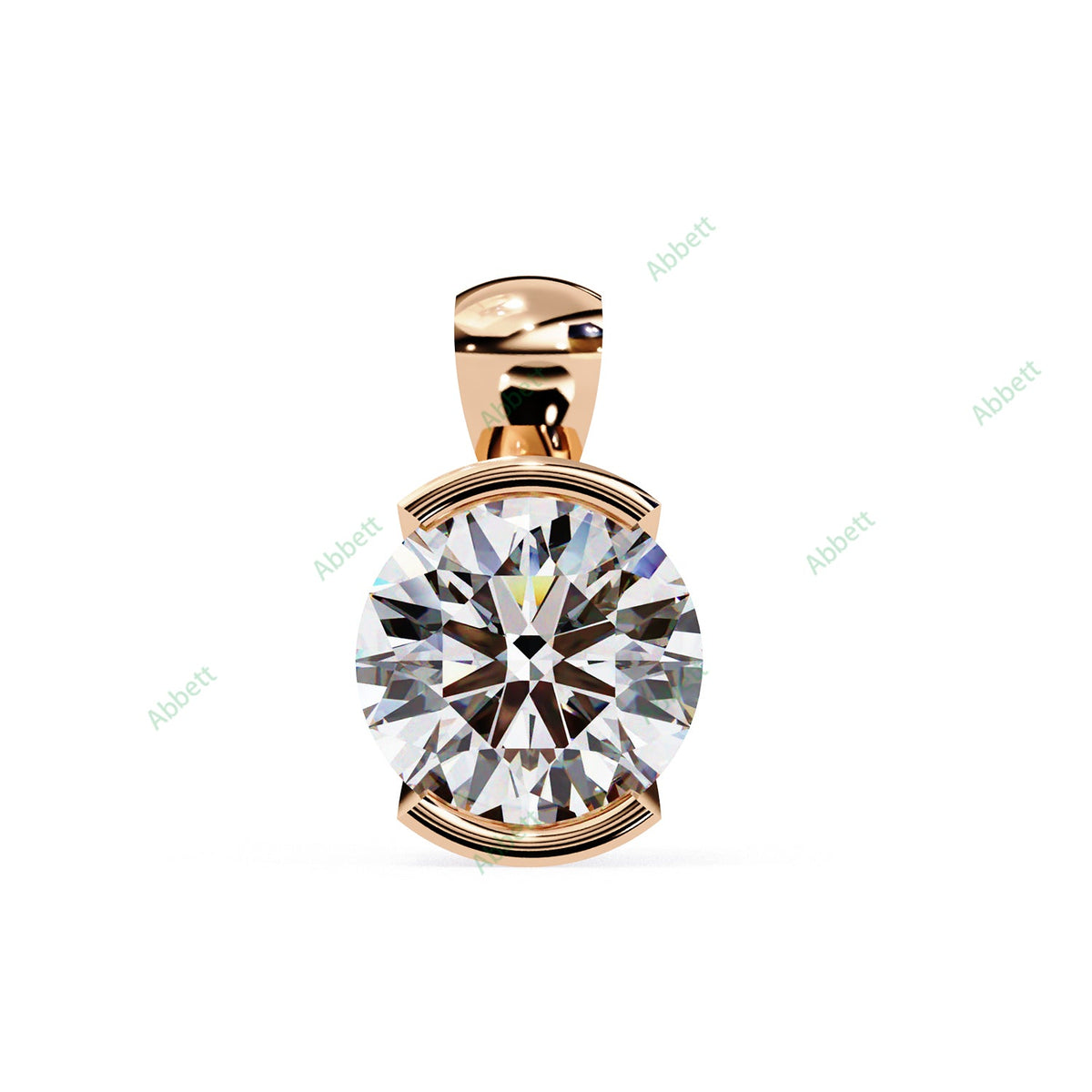 Bezel Solitaire Pendant PE1243