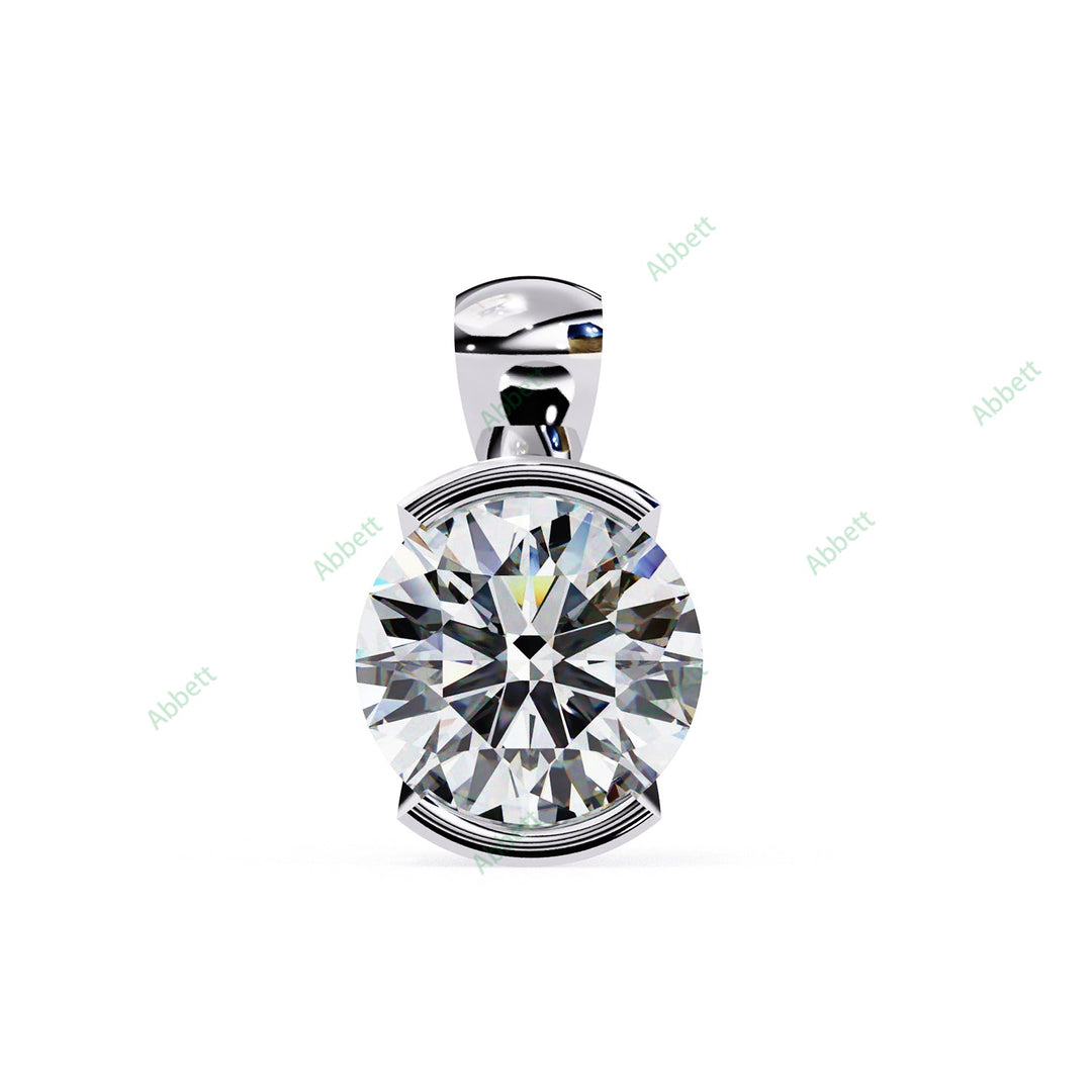 Round Solitaire Pendant PE1243