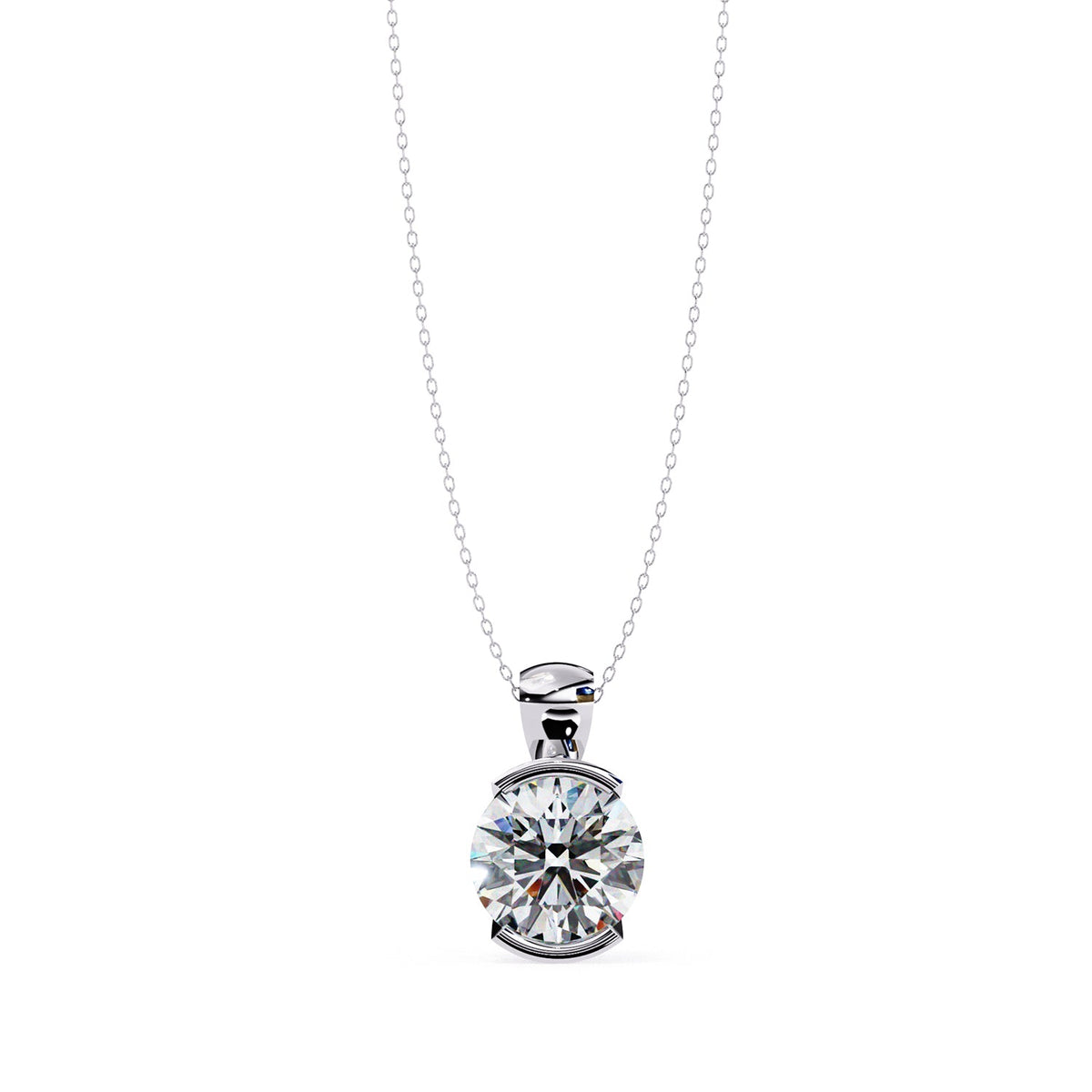 Bezel Solitaire Pendant PE1243
