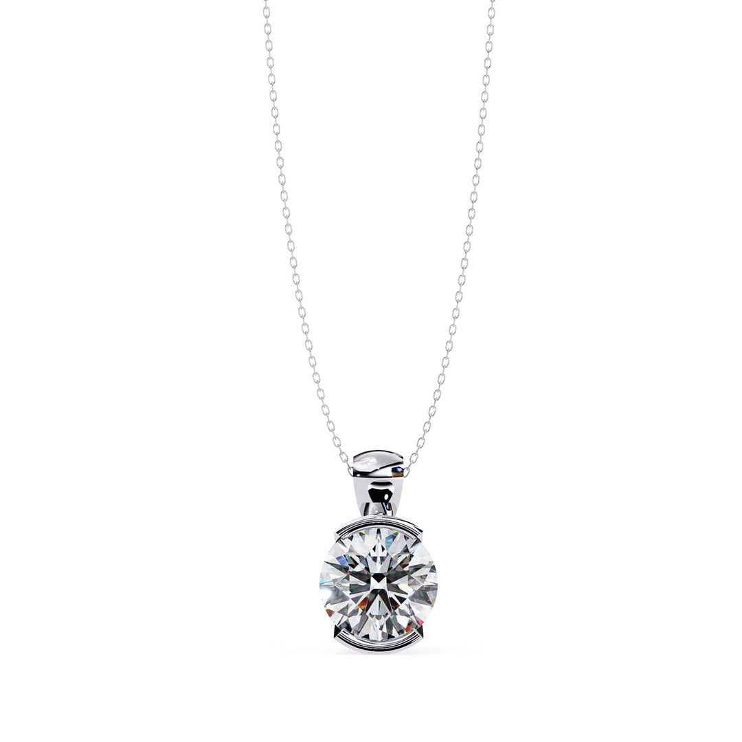 Round Solitaire Pendant PE1243