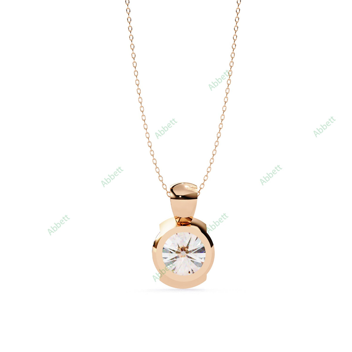 Bezel Solitaire Pendant PE1243