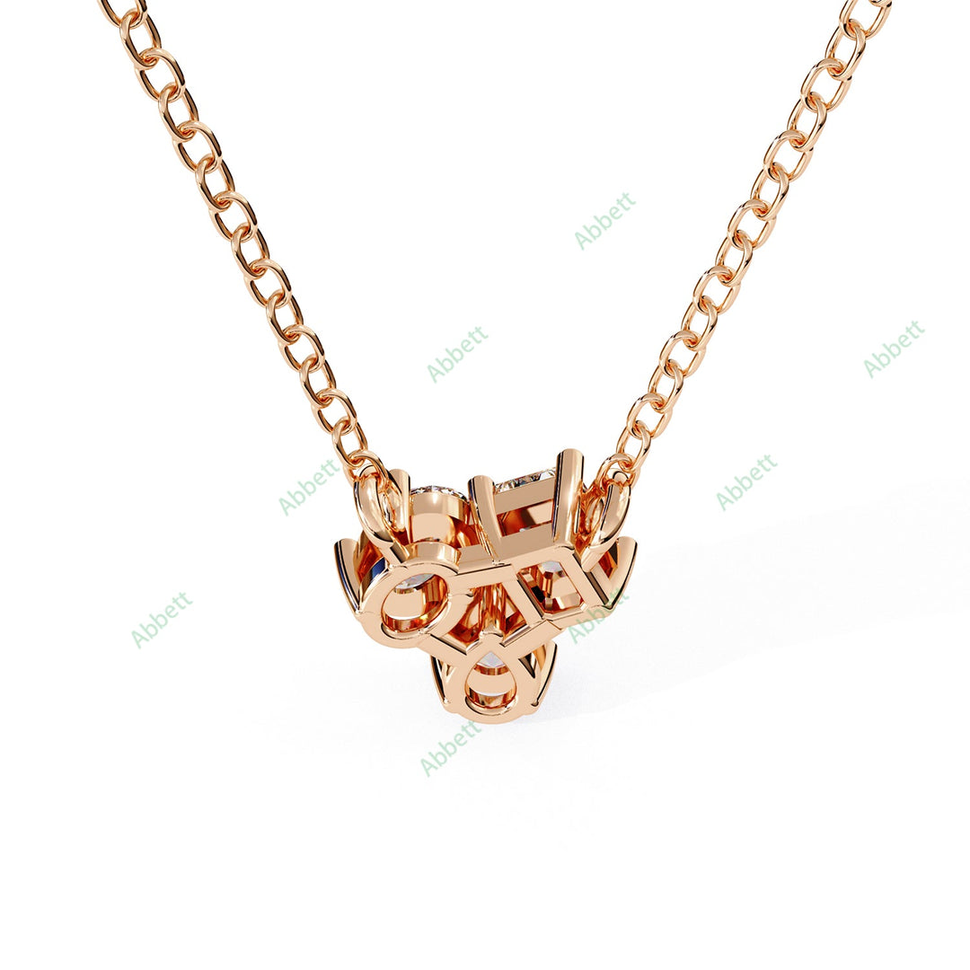 Emerald Three Stone Pendant PE1244