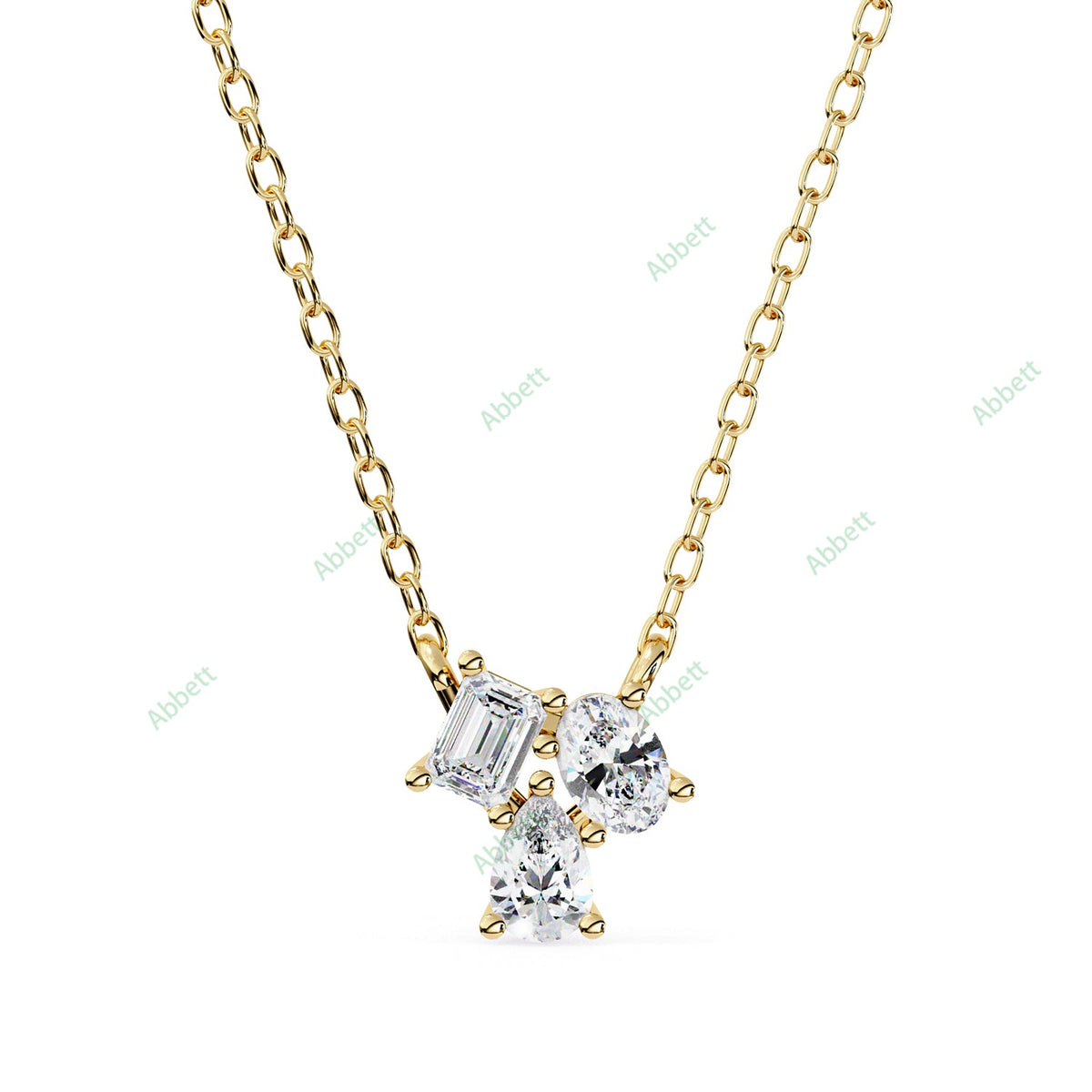 Three Stone Fashion Pendant PE1244