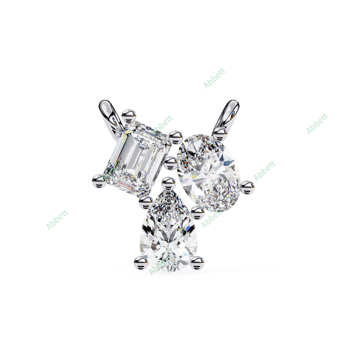 Three Stone Fashion Pendant PE1244
