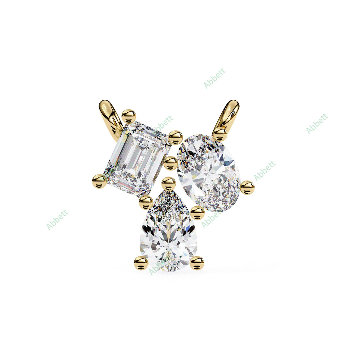 Three Stone Fashion Pendant PE1244