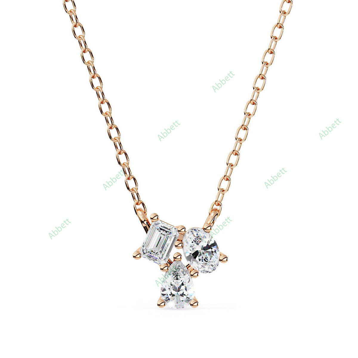 Three Stone Fashion Pendant PE1244