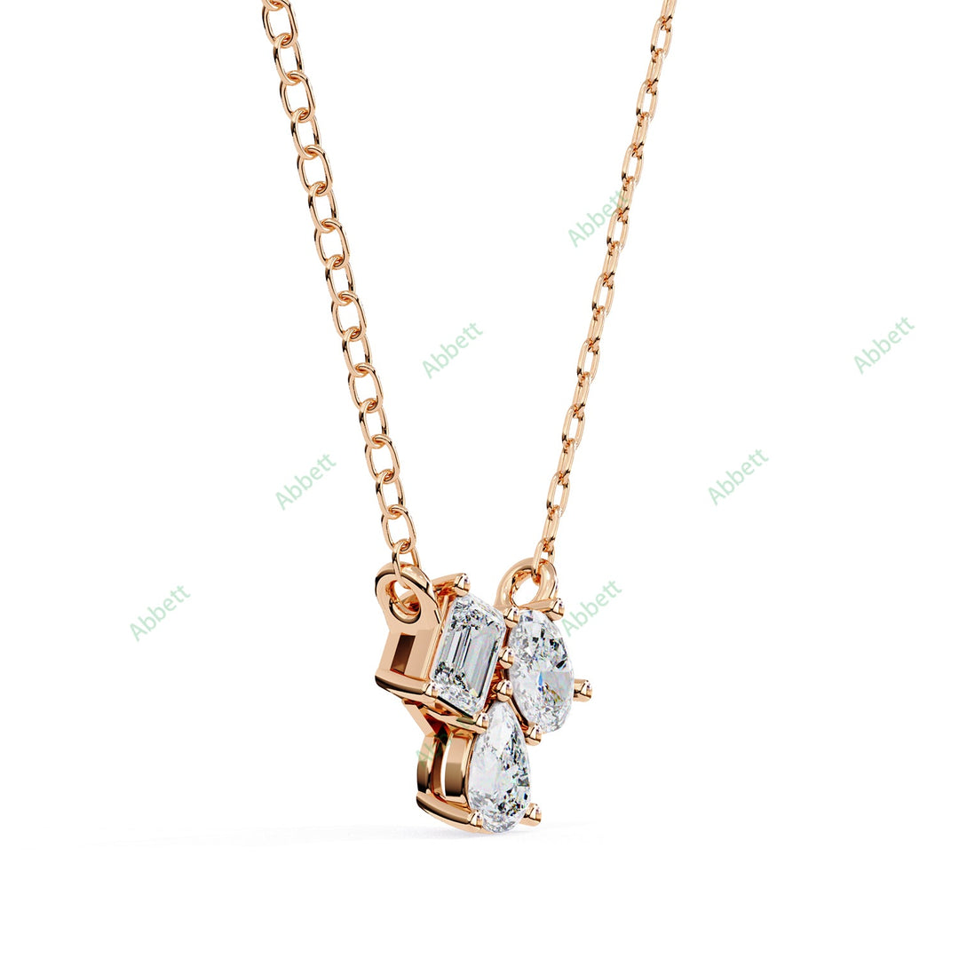 Emerald Three Stone Pendant PE1244