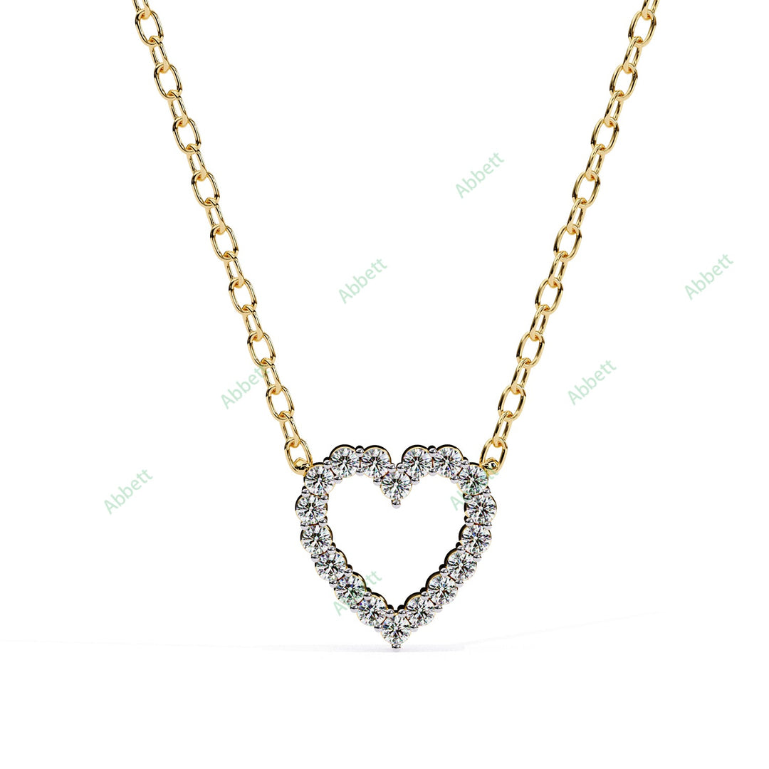 Round Heart Pendant PE1247