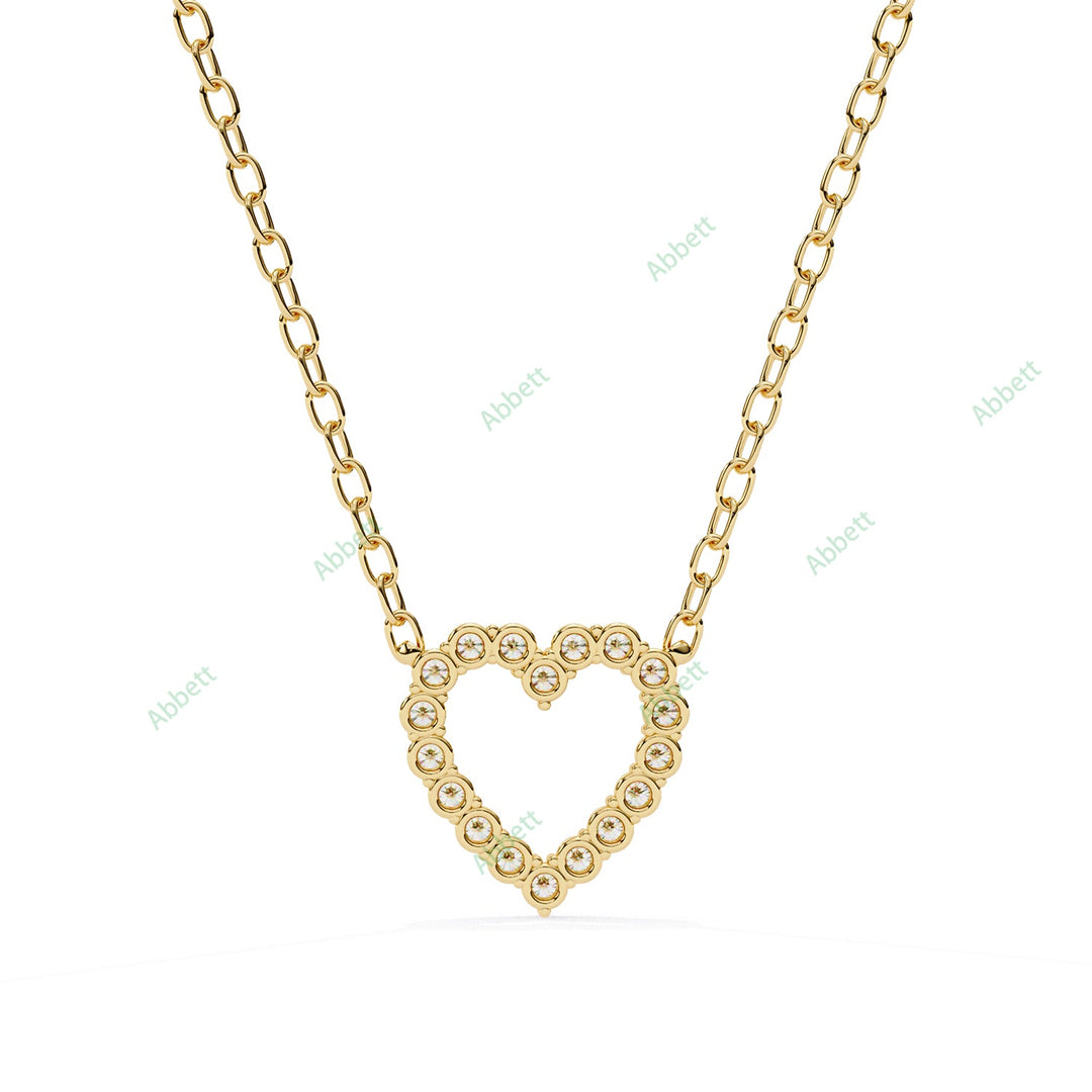 Round Heart Pendant PE1247