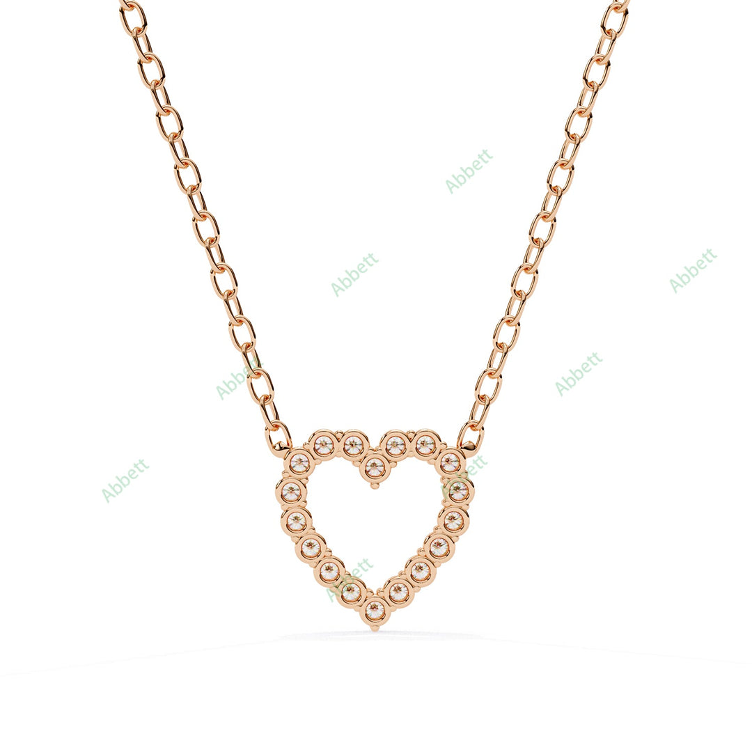 Round Heart Pendant PE1247