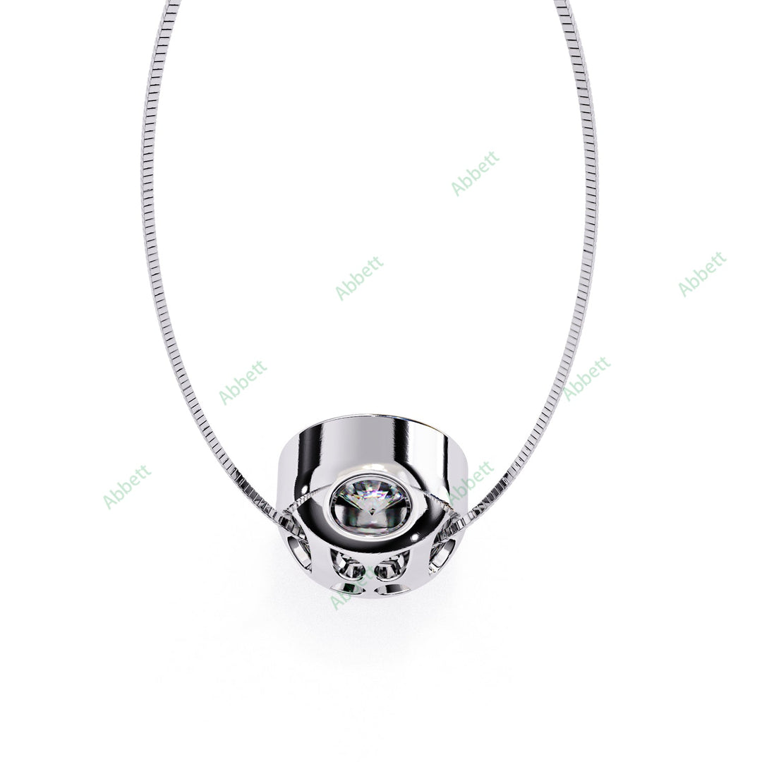 Round Solitaire Pendant PE1248