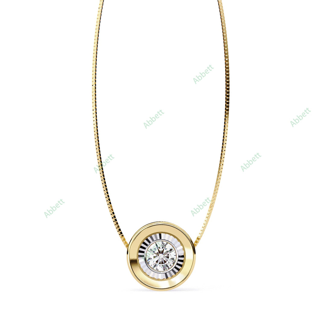 Round Solitaire Pendant PE1248