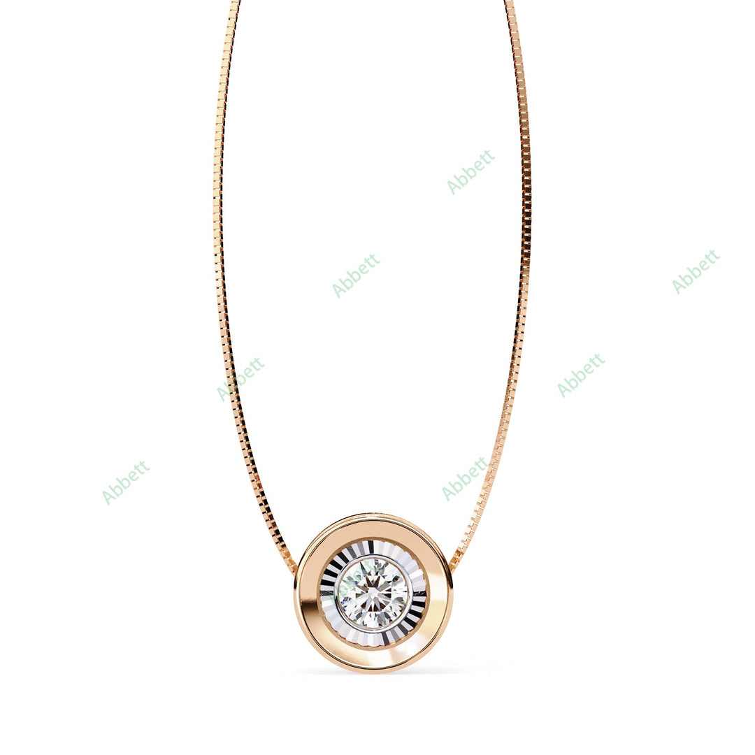 Round Solitaire Pendant PE1248