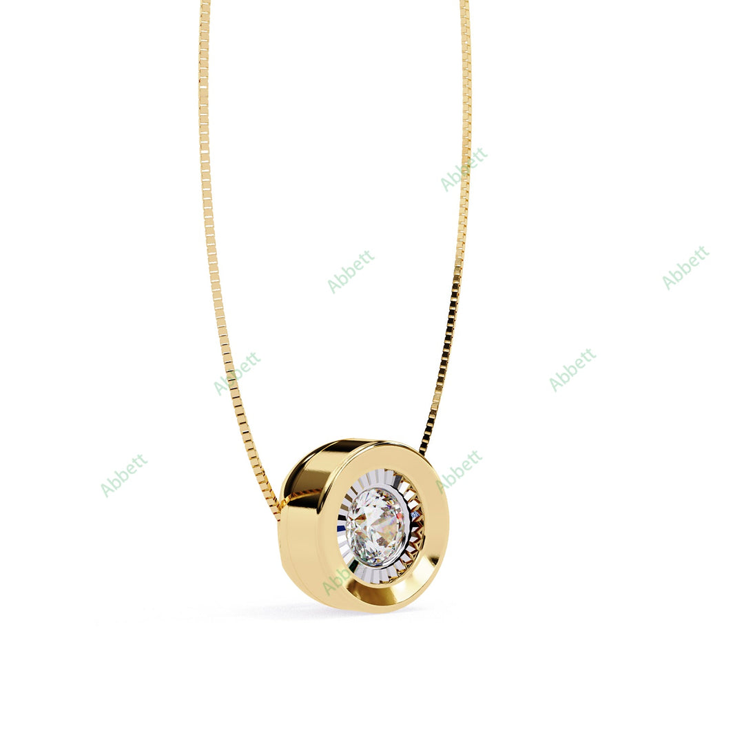 Round Solitaire Pendant PE1248