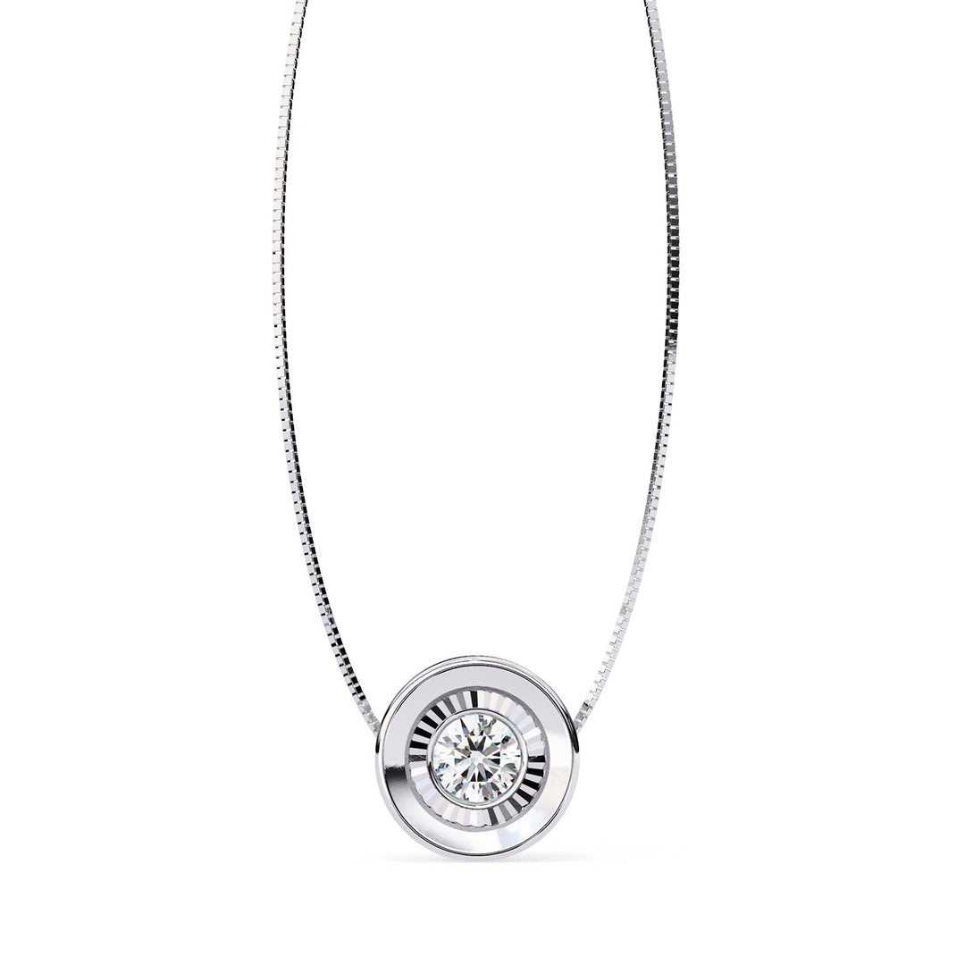 Round Solitaire Pendant PE1248