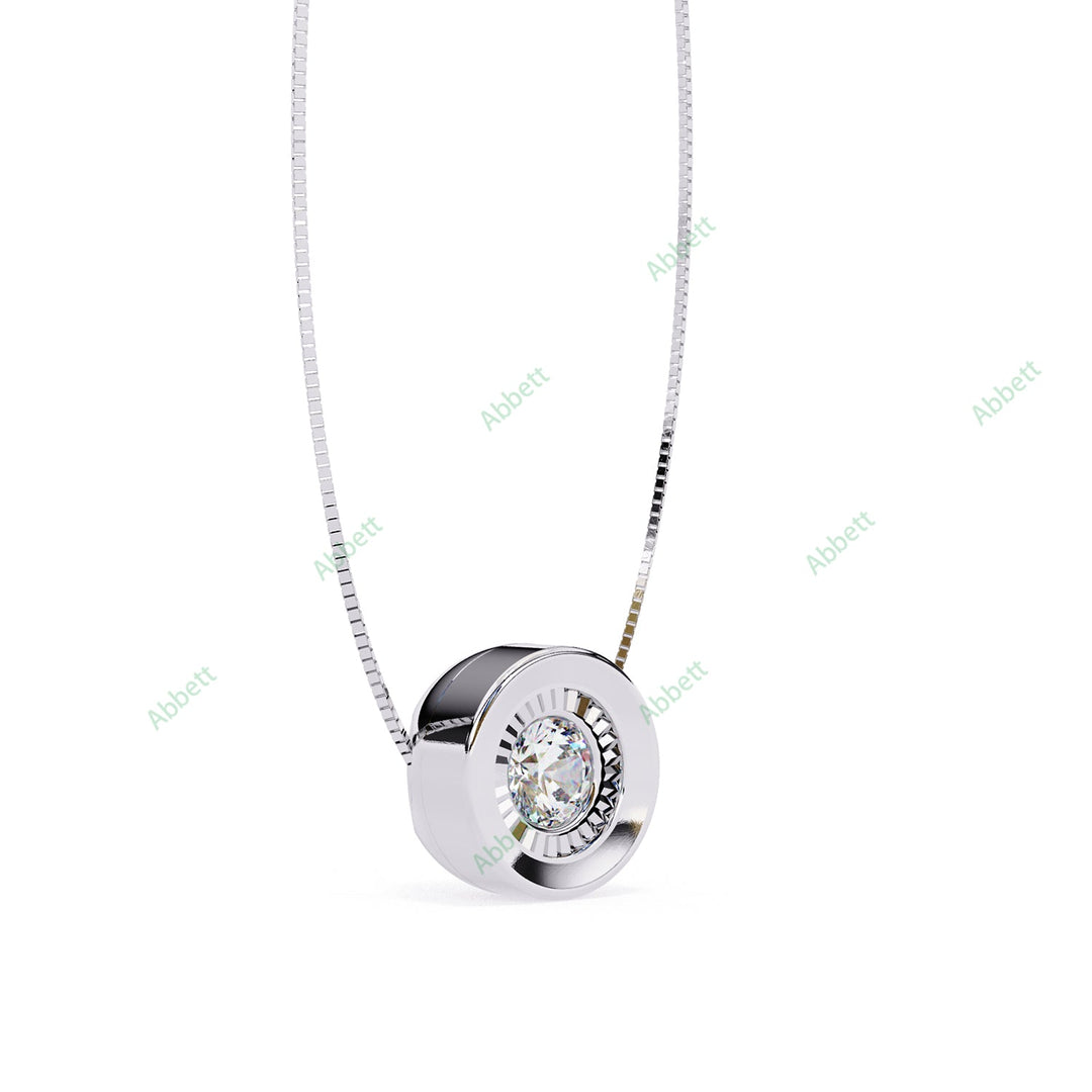 Round Solitaire Pendant PE1248