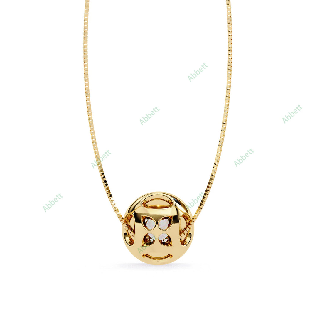 Round Solitaire Pendant PE1248