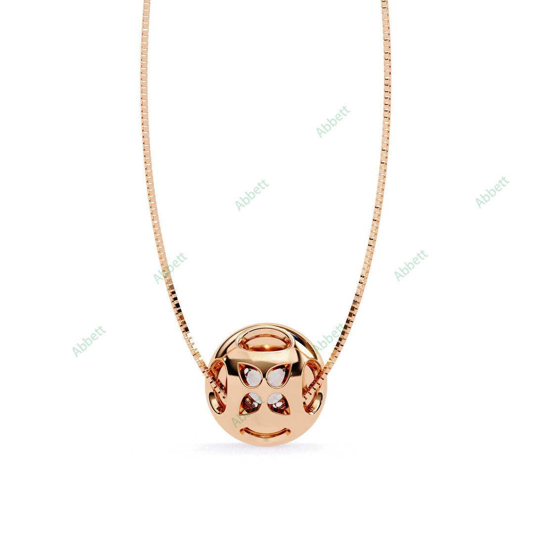 Round Solitaire Pendant PE1248