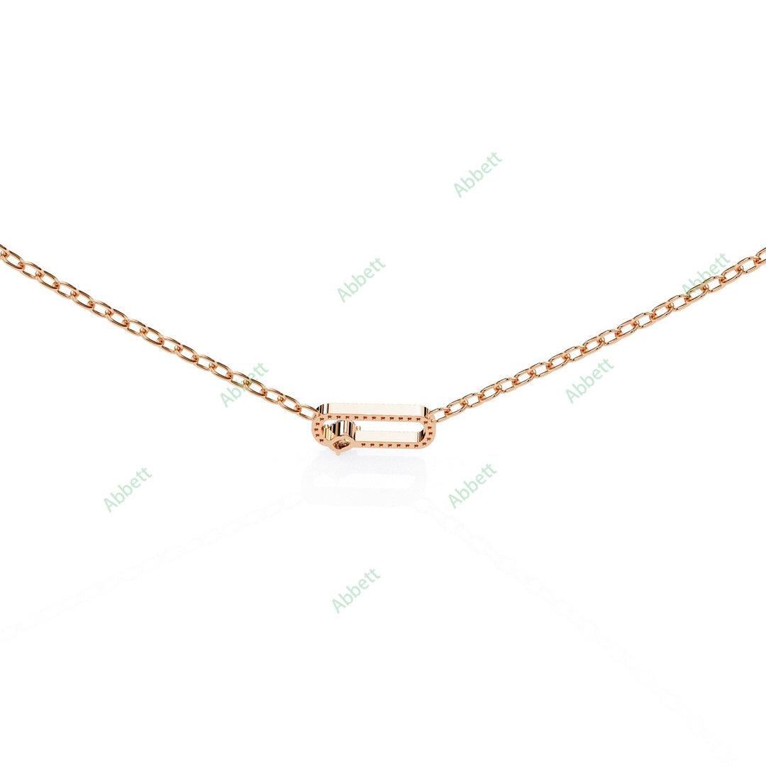 Round Paperclip Pendant PE1249