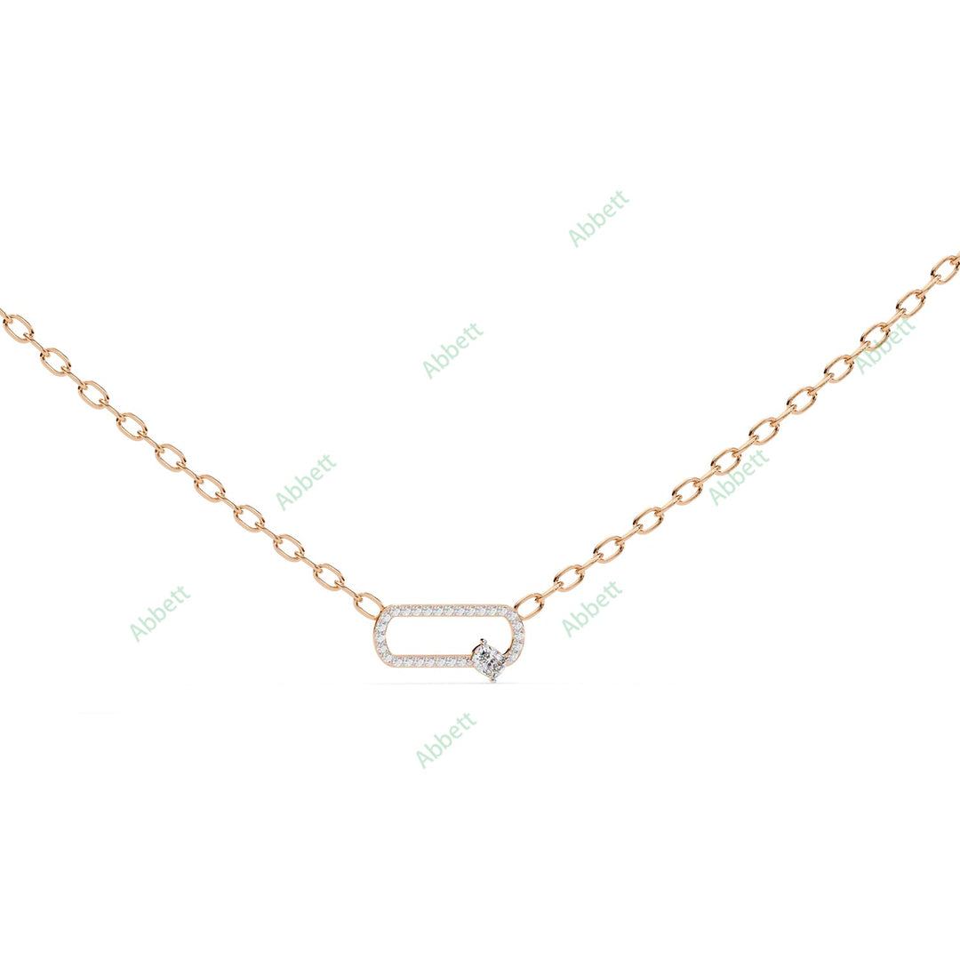 Round Paperclip Pendant PE1249