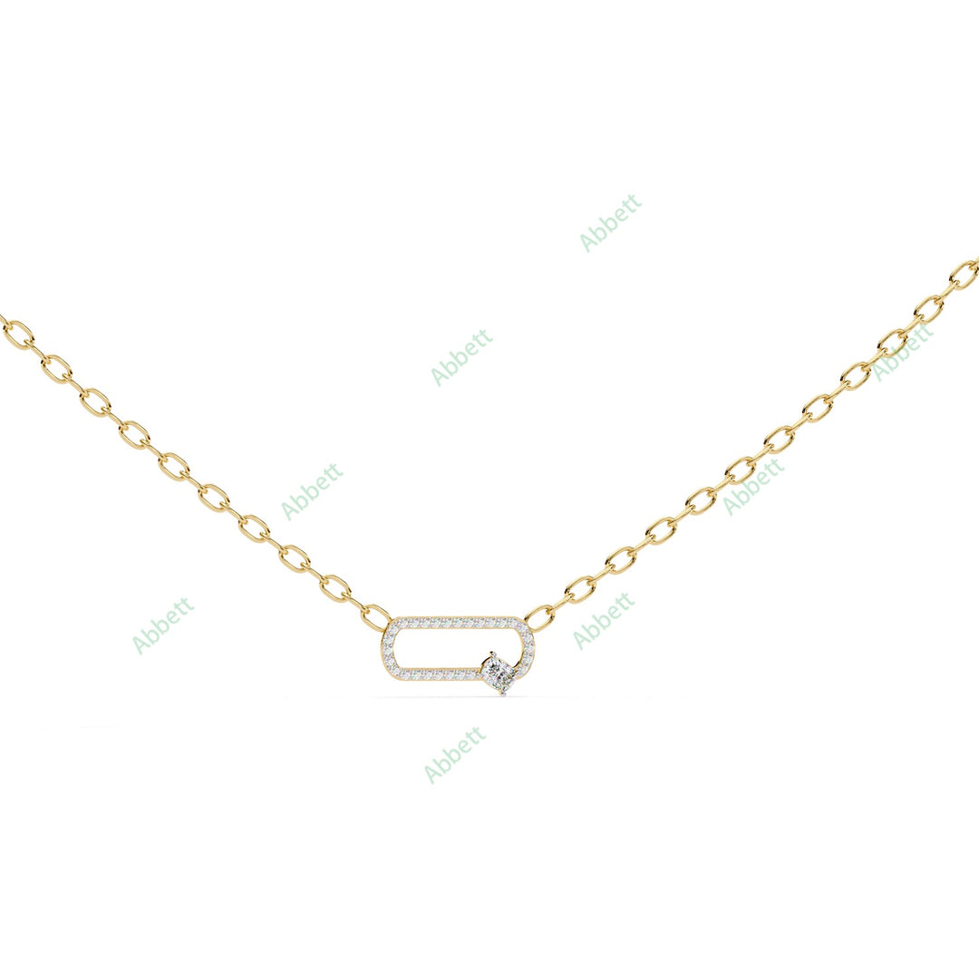 Round Paperclip Pendant PE1249