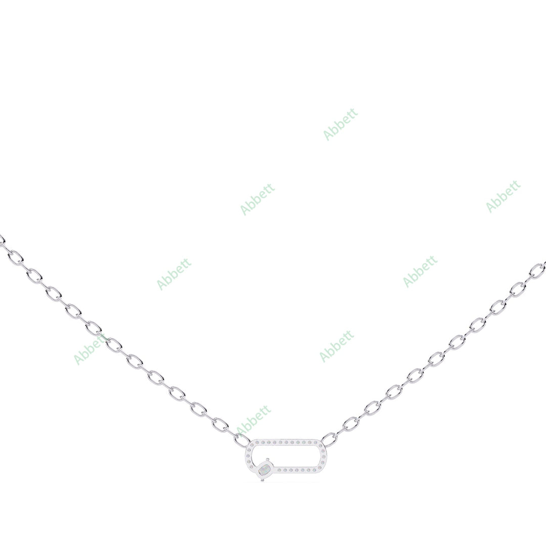 Round Paperclip Pendant PE1249