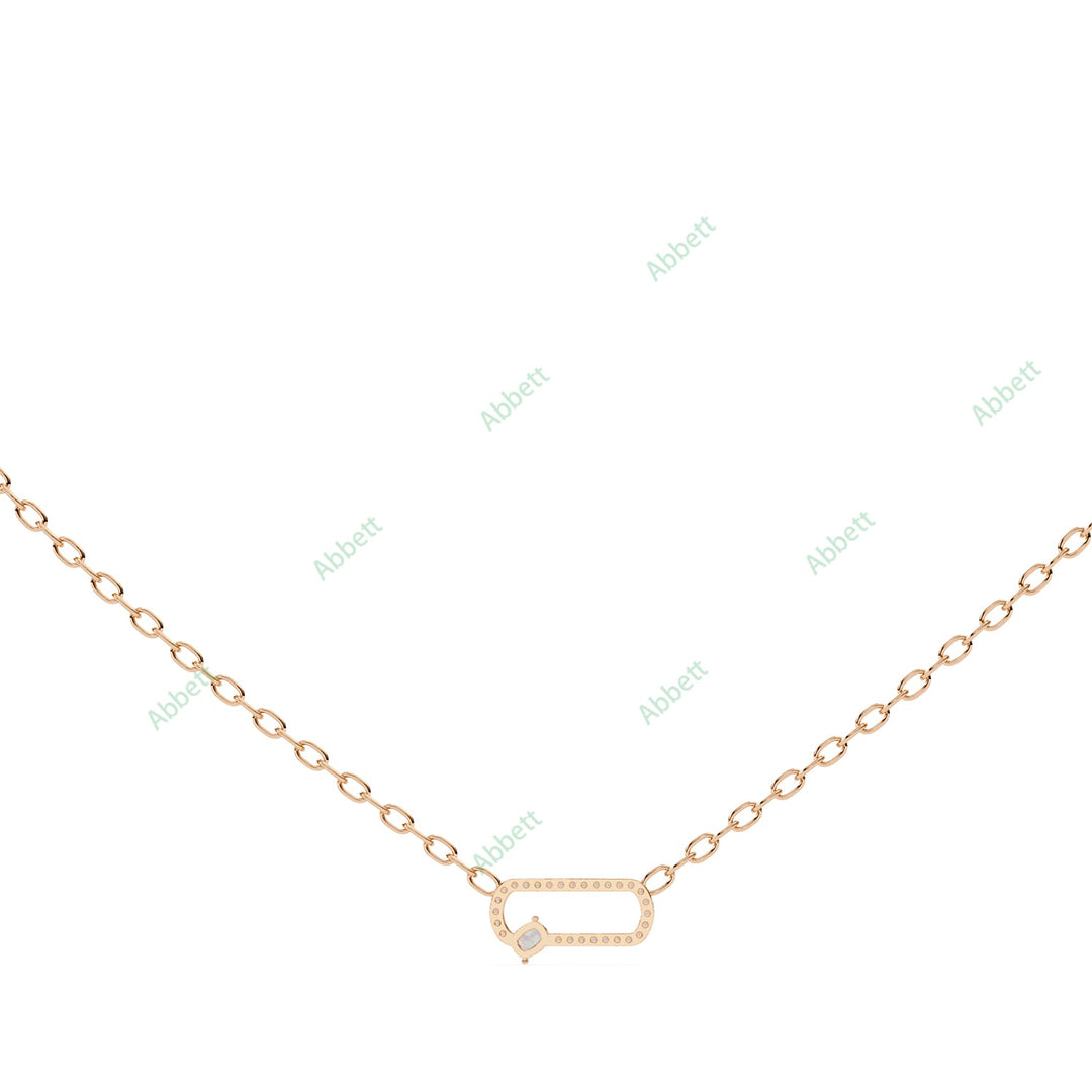 Round Paperclip Pendant PE1249