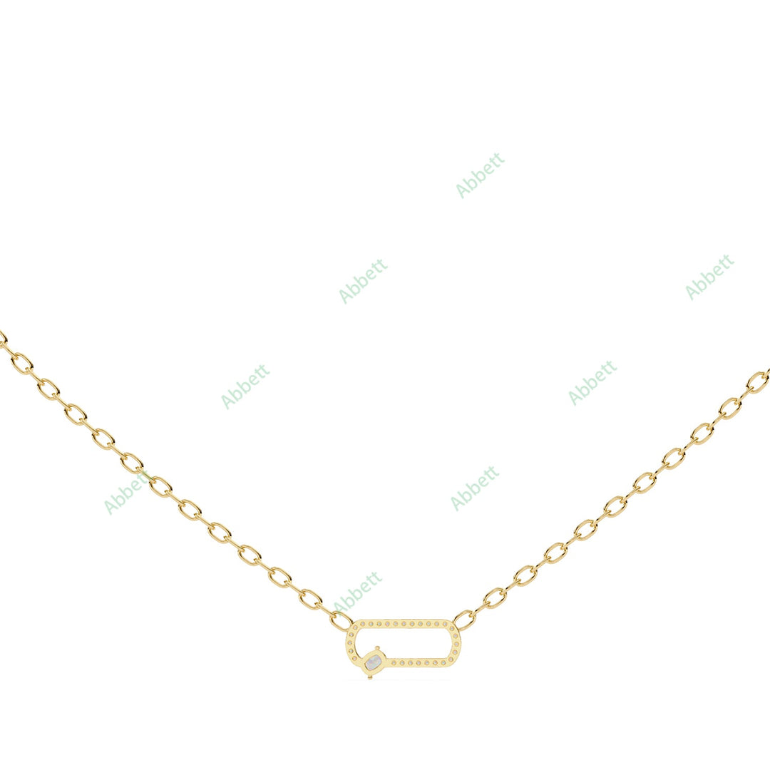 Round Paperclip Pendant PE1249