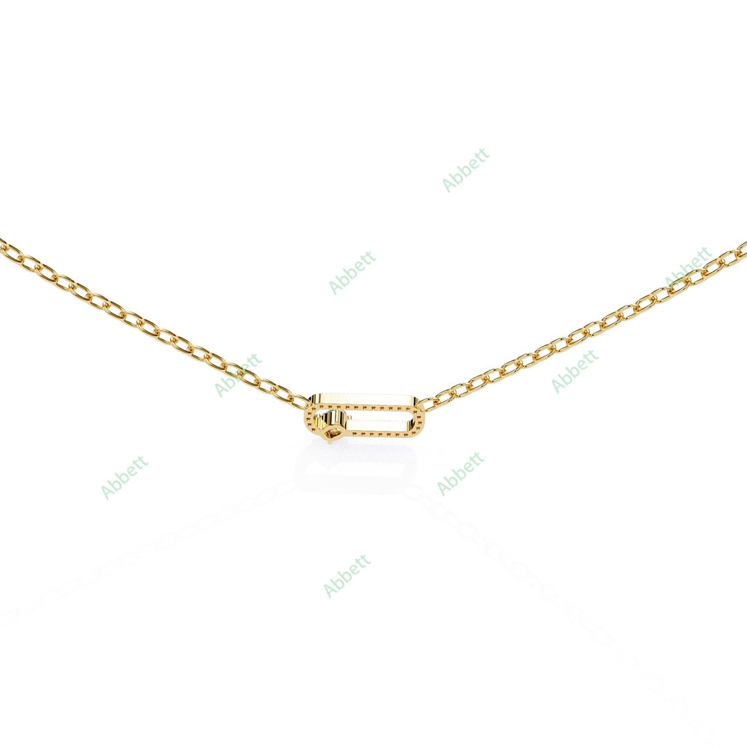 Round Paperclip Pendant PE1249