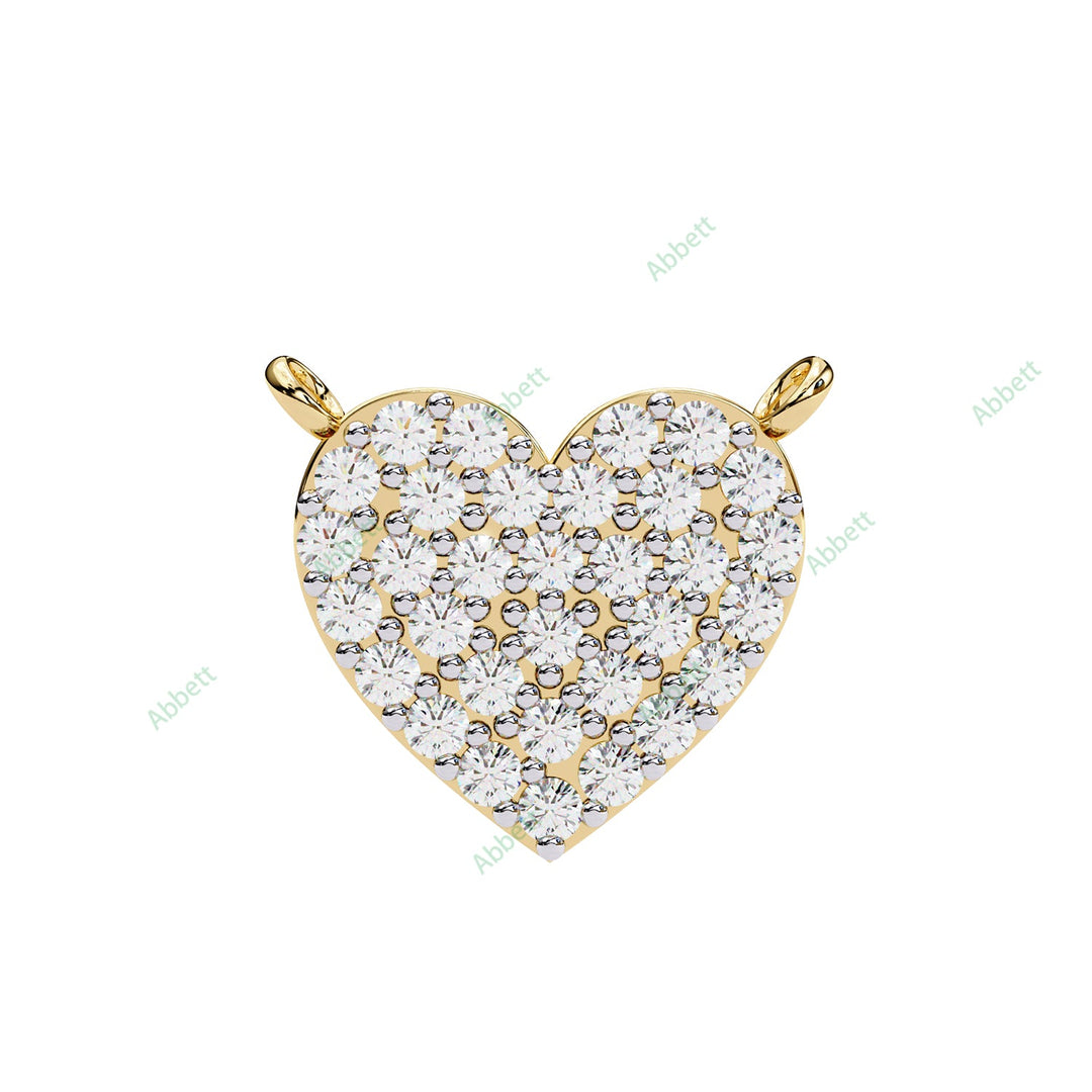 Round Heart Pendant PE1255