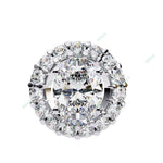 Load image into Gallery viewer, Oval Halo Pendant PE1257
