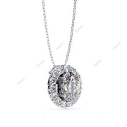 Oval Halo Pendant PE1257