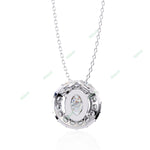 Load image into Gallery viewer, Oval Halo Pendant PE1257
