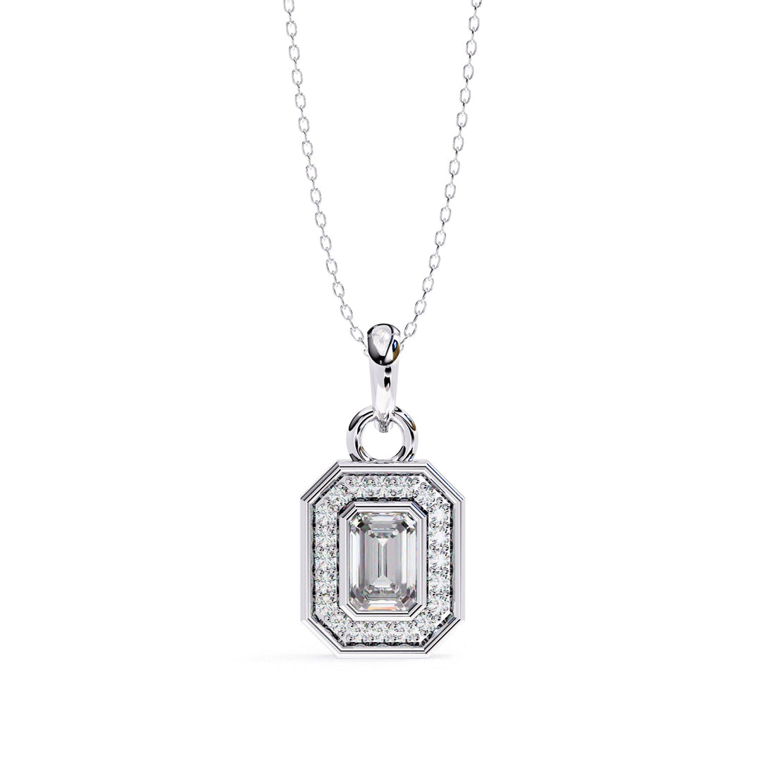 Emerald Halo Pendant PE1258