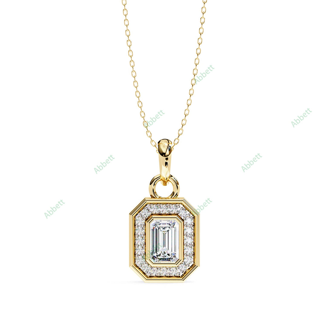 Emerald Halo Pendant PE1258
